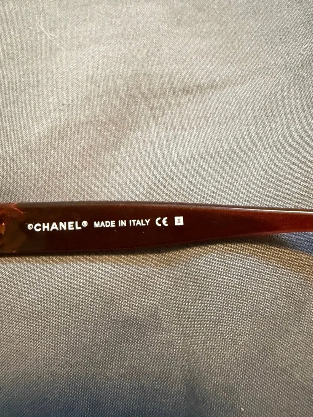 CHANEL Brown Gradient Shield Sunglasses with Gold CC Accent
